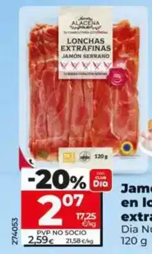 Dia Dia nuestra alacena - jamon serrano en lonchas extrafinas oferta