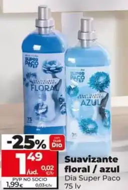 Dia Dia super paco - suavizante floral/ azul oferta