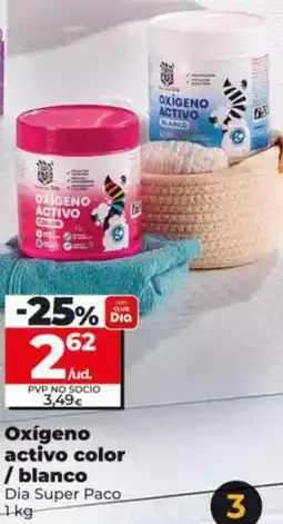 Dia Dia super paco - oxígeno activo color / blanco oferta