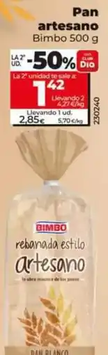 Dia Bimbo - pan artesano oferta