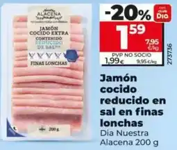 Dia Dia nuestra alacena - jamon cocido reducido en sal en finas lonchas oferta