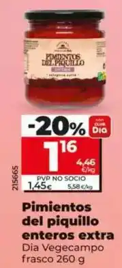Dia Dia vegecampo - pimientos del piquillo enteros extra oferta