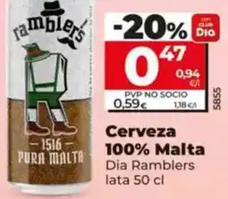 Dia Dia ramblers - cerveza 100% malta oferta