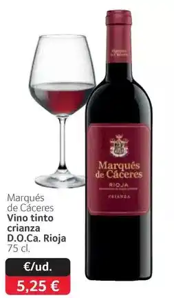 GM Cash & Carry Marqués de cáceres - vino tinto crianza d.o.ca. rioja oferta