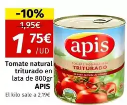 Maskom Supermercados Apis - tomate natural triturado en lata oferta
