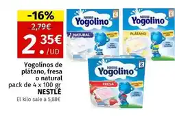 Maskom Supermercados Nestlé - yogolino de platano, fresa o natural oferta