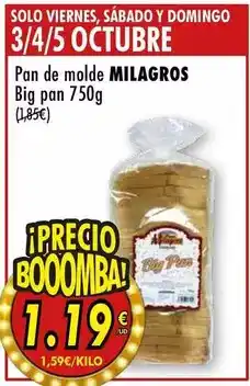 SPAR Solo - pan de molde big pan oferta