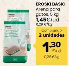 Autoservicios Familia Eroski basic - arena para gatos oferta