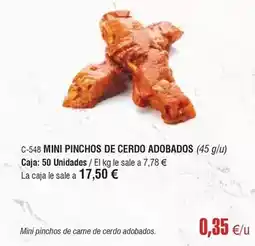 Abordo Mini pinchos de cerdo adobados oferta