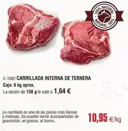 Abordo Carrillada interna de ternera oferta