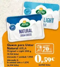 Gadis Arla - queso para untar natural oferta