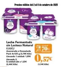 Gadis Kaiku - leche fermentada sin lactosa natural oferta