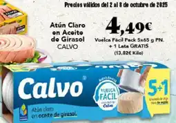 Gadis Calvo - atun claro en aceite de girasol oferta