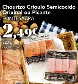 Gadis Fontesacra - chourizo crioulo semicocido oferta