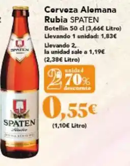 Gadis Spaten - cerveza alemana rubia oferta