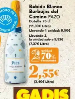 Gadis Pazo - bebida blanco burbujas del camino oferta