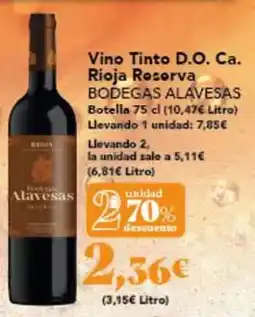 Gadis Bodegas alavesas - vino tinto d.o. ca. rioja reserva oferta