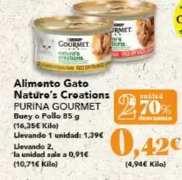 Gadis Purina - alimento gato nature's creations oferta