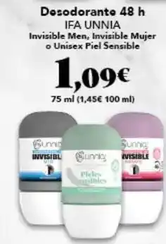 Gadis Ifa unnia - desodorante 48 h oferta
