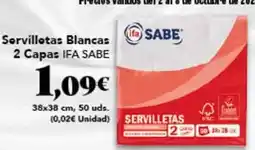 Gadis Ifa sabe - servilletas blancas 2 capas oferta