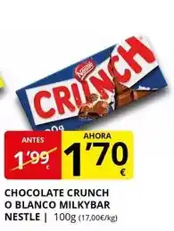 Supermercados MAS NESTLE Milkybar chocolate crunch o blanco oferta