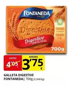 Supermercados MAS FONTANEDA Galleta digestive oferta