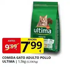 Supermercados MAS ULTIMA Comida gato adulto pollo oferta