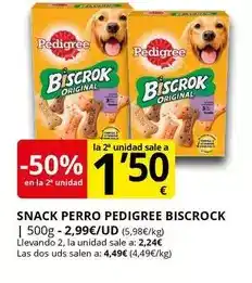 Supermercados MAS PEDIGREE Snack perro biscrock oferta
