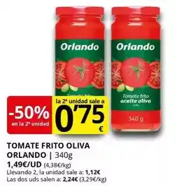 Supermercados MAS ORLANDO tomate frito oliva oferta