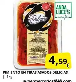 Supermercados MAS DELICIAS Pimiento en tiras asados oferta