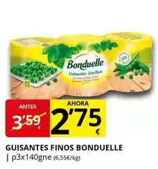 Supermercados MAS BONDUELLE Guisantes finos oferta