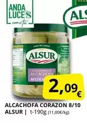 Supermercados MAS ALSUR Alcachofa corazon 8/10 oferta