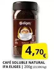 Supermercados MAS Ifa eliges - café soluble natural oferta