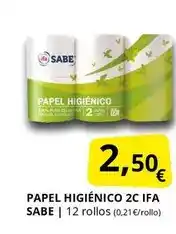 Supermercados MAS IFA SABE Papel higiénico 2c oferta