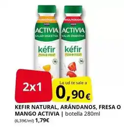Supermercados MAS ACTIVIA Kefir natural, arándanos, fresa o mango oferta