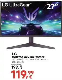 Worten LG Monitor gaming 27gs50f oferta