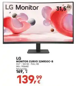 Worten LG Monitor curvo 32mr50c-b oferta