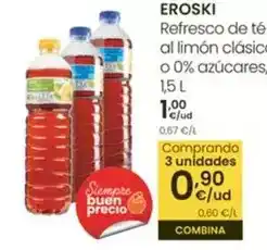 Eroski Eroski - refresco de te al limon clasic o 0% azucares oferta