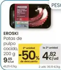 Eroski Eroski - eroski patas de pulpo cocido oferta