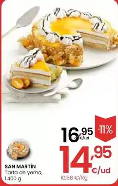 Eroski San martin - tarta de yema oferta