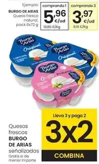 Eroski Burgo de arias - queso fresco natural oferta