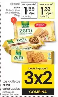Eroski Gullón - zero galleta fibra sin azucares oferta