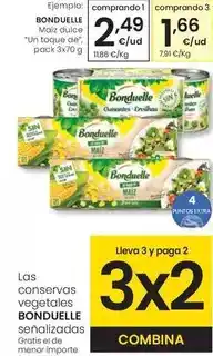 Eroski Bonduelle - maiz dulce un touque de pack 3x70 g oferta