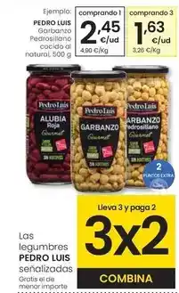 Eroski Pedro luís - garbanzo pedrosillano cocido al natural oferta