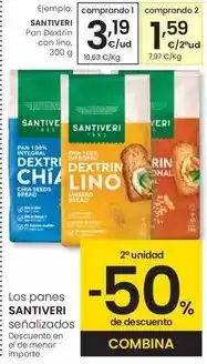 Eroski Santiveri - pan dextrin con lino oferta