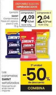 Eroski Smint - compromidos fresa sin azucar oferta
