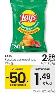 Eroski Lay's - patatas campesinas oferta