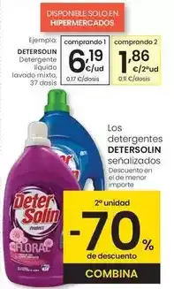 Eroski Detersolín - detergente líquido lavado mixto oferta