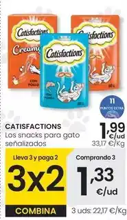 Eroski Catisfactions - los snacks para gato oferta