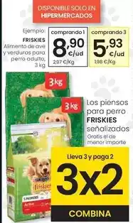 Eroski Friskies - alimento de ave y verduras para perro adulto oferta